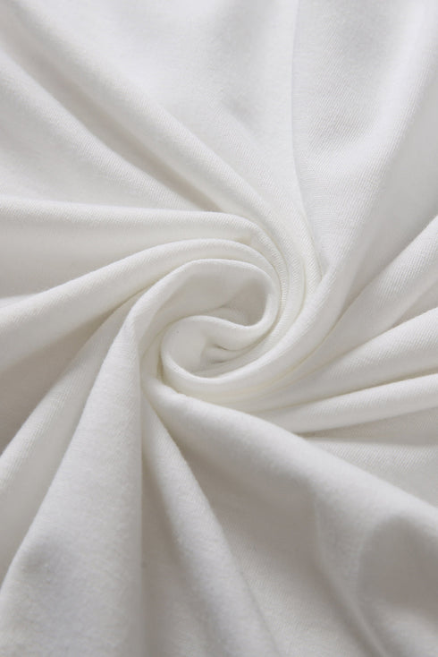 White Colorful Pumpkin Leopard Graphic Casual Tee