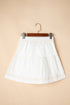 White Contrast Stitching Trim Knotted High Waist A-Line Mini Skirt