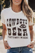 White Cow Boys & Beers Letters Graphic T-Shirt