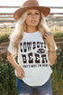 White Cow Boys & Beers Letters Graphic T-Shirt