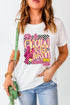 White Crawfish Checkered Pattern Graphic Tee