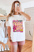 White Crawfish Checkered Pattern Graphic Tee
