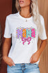 White Cute MaMa Bow Graphic Crewneck T Shirt