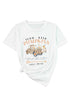 White Fresh Pumpkins Leopard Truck Graphic Tee