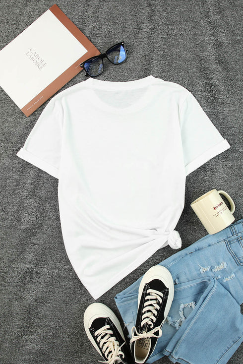 White Fresh Pumpkins Leopard Truck Graphic Tee