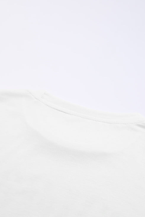 White Fresh Pumpkins Leopard Truck Graphic Tee