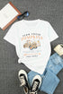 White Fresh Pumpkins Leopard Truck Graphic Tee