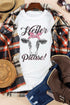 White Heifer Please Cute Graphic Print T Shirt