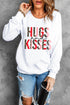 White Hugs And Kisses Leopard Long Sleeve Sweatshirt