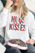 White Hugs And Kisses Leopard Long Sleeve Sweatshirt