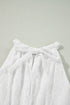 White Lace Sleeveless Knot Hollow Out Back Tied Waist Mini Dress