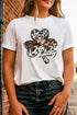 White Leopard Clover Lucky Graphic St. Patrick's Day Tee