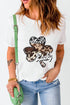 White Leopard Clover Lucky Graphic St. Patrick's Day Tee