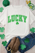White Lucky Graphic St. Patricks Tee