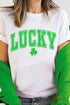 White Lucky Graphic St. Patricks Tee