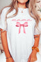 White MAMA Bowknot Graphic Crewneck Tee