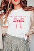 White MAMA Bowknot Graphic Crewneck Tee
