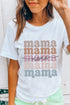 White mama Lettering Printed Crew Neck Tee