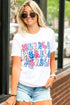 White Merica Flag Element Graphic Tee