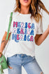 White Merica Flag Element Graphic Tee