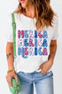 White Merica Flag Element Graphic Tee