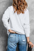 White Merry And Bright Leopard Print Pullover Sweatshirt