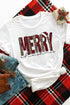 White Merry Plaid Leopard Print Short Sleeve T Shirt