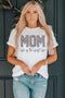 White Mom Life Is The Best Life Leopard Print Graphic T Shirt