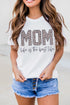 White Mom Life Is The Best Life Leopard Print Graphic T Shirt