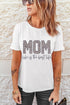 White Mom Life Is The Best Life Leopard Print Graphic T Shirt
