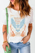 White Nashville 1982 Eagle Graphic Print Casual T Shirt