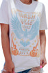 White Nashville 1982 Eagle Graphic Print Casual T Shirt