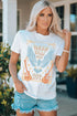 White Nashville 1982 Eagle Graphic Print Casual T Shirt