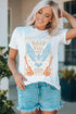 White Nashville 1982 Eagle Graphic Print Casual T Shirt