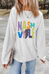 White Nashville Graphic Corded Oversized Sweatshirt