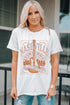 White Nashville Graphic Printed Short Sleeve T Shirt