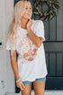 White Nashville Graphic Printed Short Sleeve T Shirt