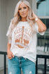 White Nashville Graphic Printed Short Sleeve T Shirt
