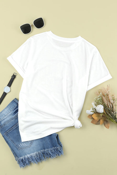 White Nashville Graphic Printed Short Sleeve T Shirt