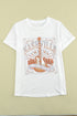 White Nashville Graphic Printed Short Sleeve T Shirt
