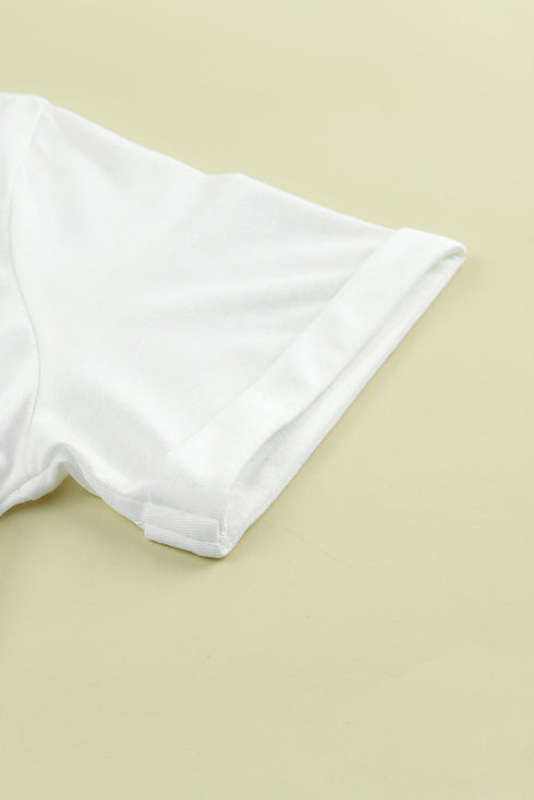 White Nashville Graphic Printed Short Sleeve T Shirt