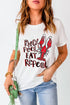 White Pinch Peel Eat Repeat Crawfish Print Crew Neck Tee