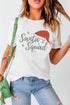 White Santa Squad Graphic Print Short Sleeve T Shirt