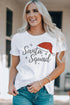 White Santa Squad Graphic Print Short Sleeve T Shirt