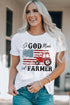White So God Made A Farmer Graphic Tee