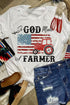White So God Made A Farmer Graphic Tee