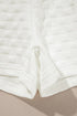 White Solid Color Checkered Texture Short 2pcs Outfit