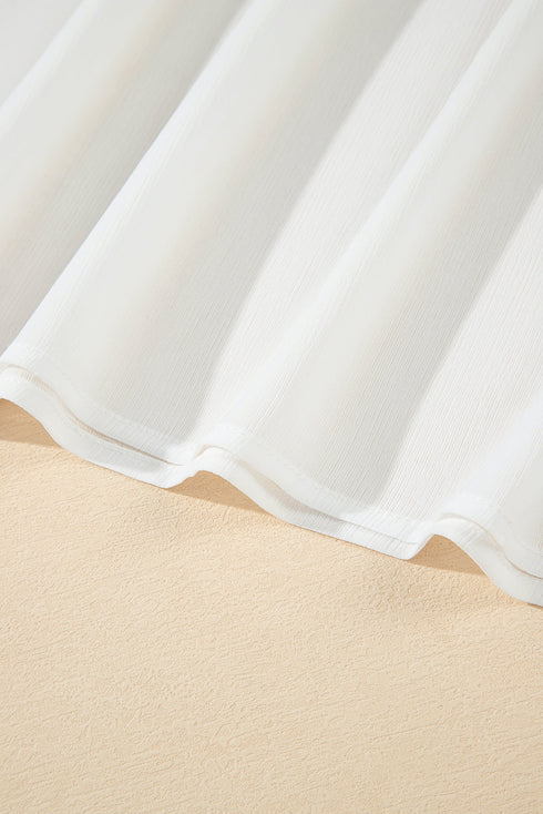 White Spaghetti Straps High Waist Elegant Long Dress