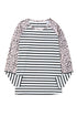 White Stripe Cheetah Raglan Top
