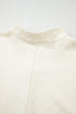 White Varsity Half Zip Textured Plus Size Top